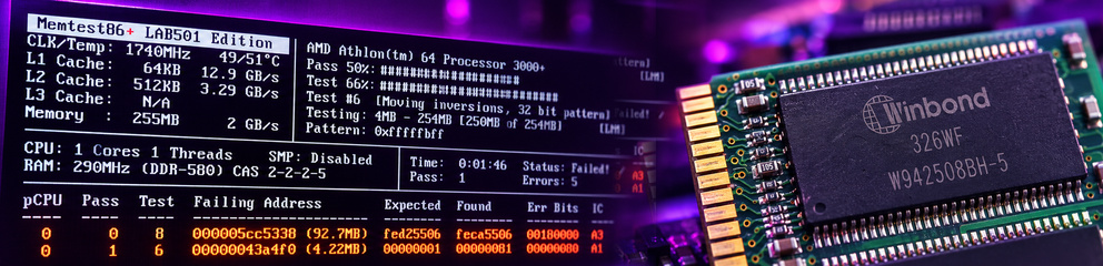[RETRO501] Memtest86+ LAB501 Edition – Binning per IC pentru platforme vechi
